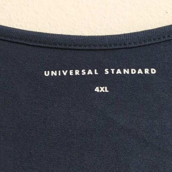 Universal Standard Iconic Geneva V Neck Short Sleeve Navy Blue Dress Sz 4XL NWT - Picture 5 of 8